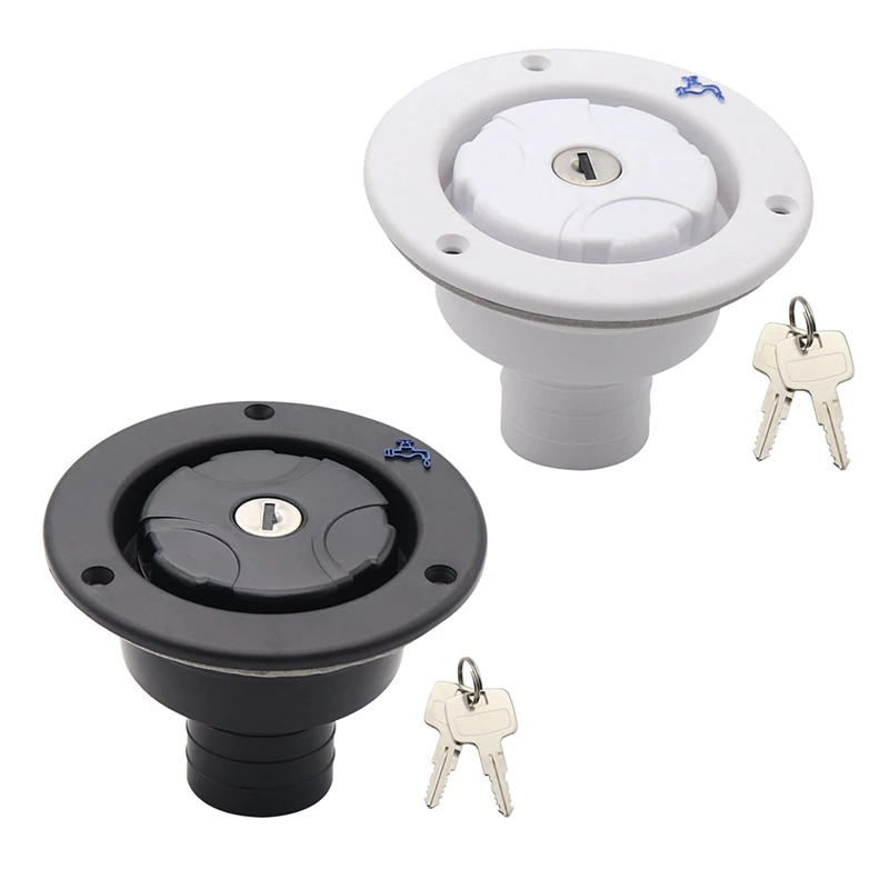 

Запираемый герметичный дозатор для пресной воды для дома на мотоцикле, лодки, автофургона, аксессуар, Гравитационный водозаправочный колпачок с 2 ключами