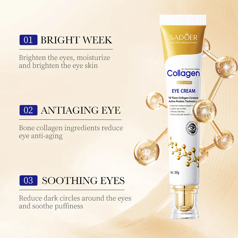 SADOER Retinol Collagen Eye Skin Care Sets Anti Dark Circles Moisturizing Anti-aging Eye Cream Stick Eyes Skin Care Products