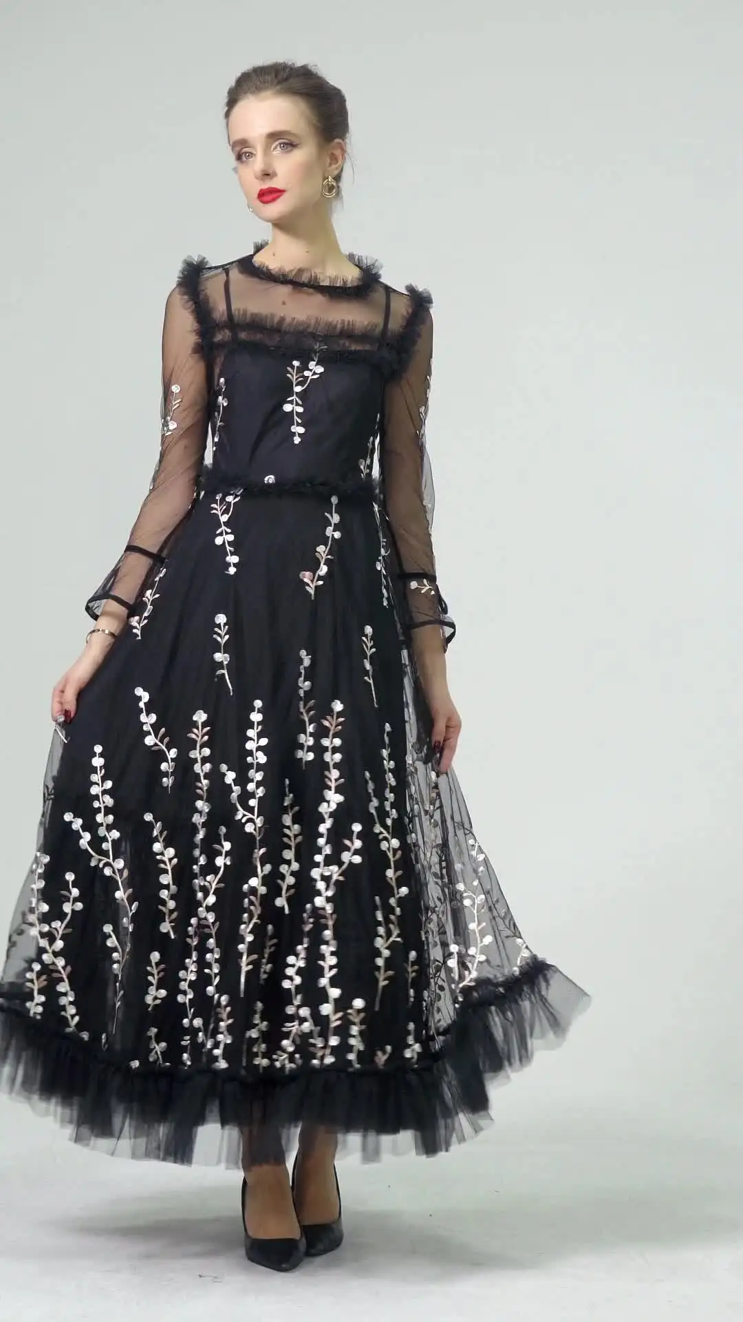 MARYYIMEI Женское платье из полиэстера и хлопка