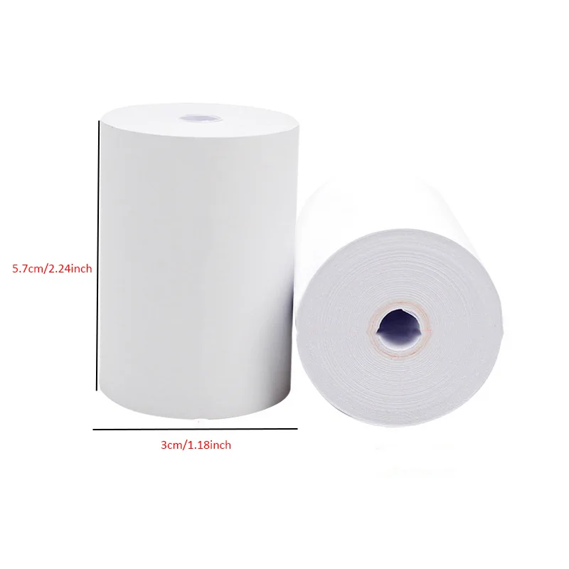 100 Roll 57x30 MM Thermal Paper for Shop Supermarket Pharmacy Mobile Bluetooth POS Computer Cash Registers Printer Accessories