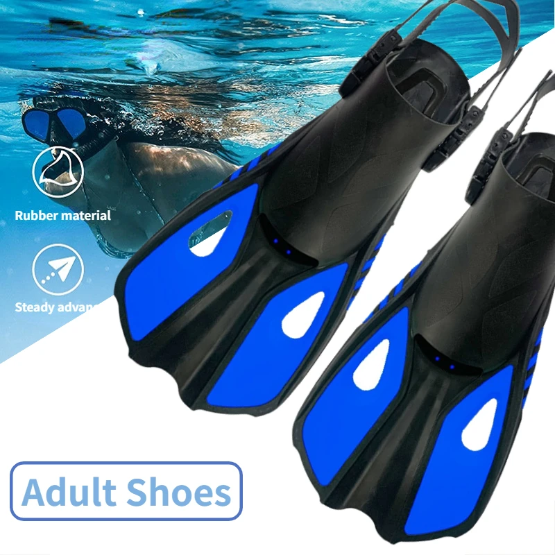FlipperSiliconeProfessionalScubaDivingFinsShortMenwomenSnorkelSwimmingFinsKids