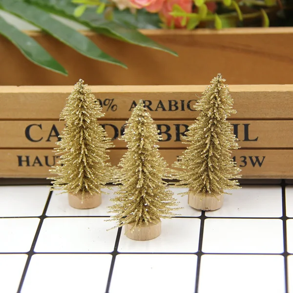 thumbnail image 1 of 10PCS 6.5CM Christmas Tree Small Pine Tree Mini Trees Placed In The Desktop Home Merry Xmas Decoration Kids Gift DIY Supplies, 1 of 5
