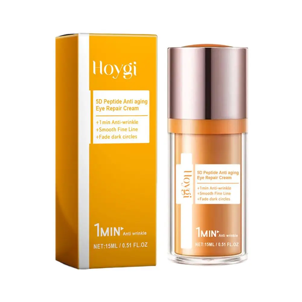 קרם עיניים נגד קמטים בפפטידים 5D - מתיחה, הסרת טיפות כהות והפחתת קמטים דקים לטיפוח רגלי העור