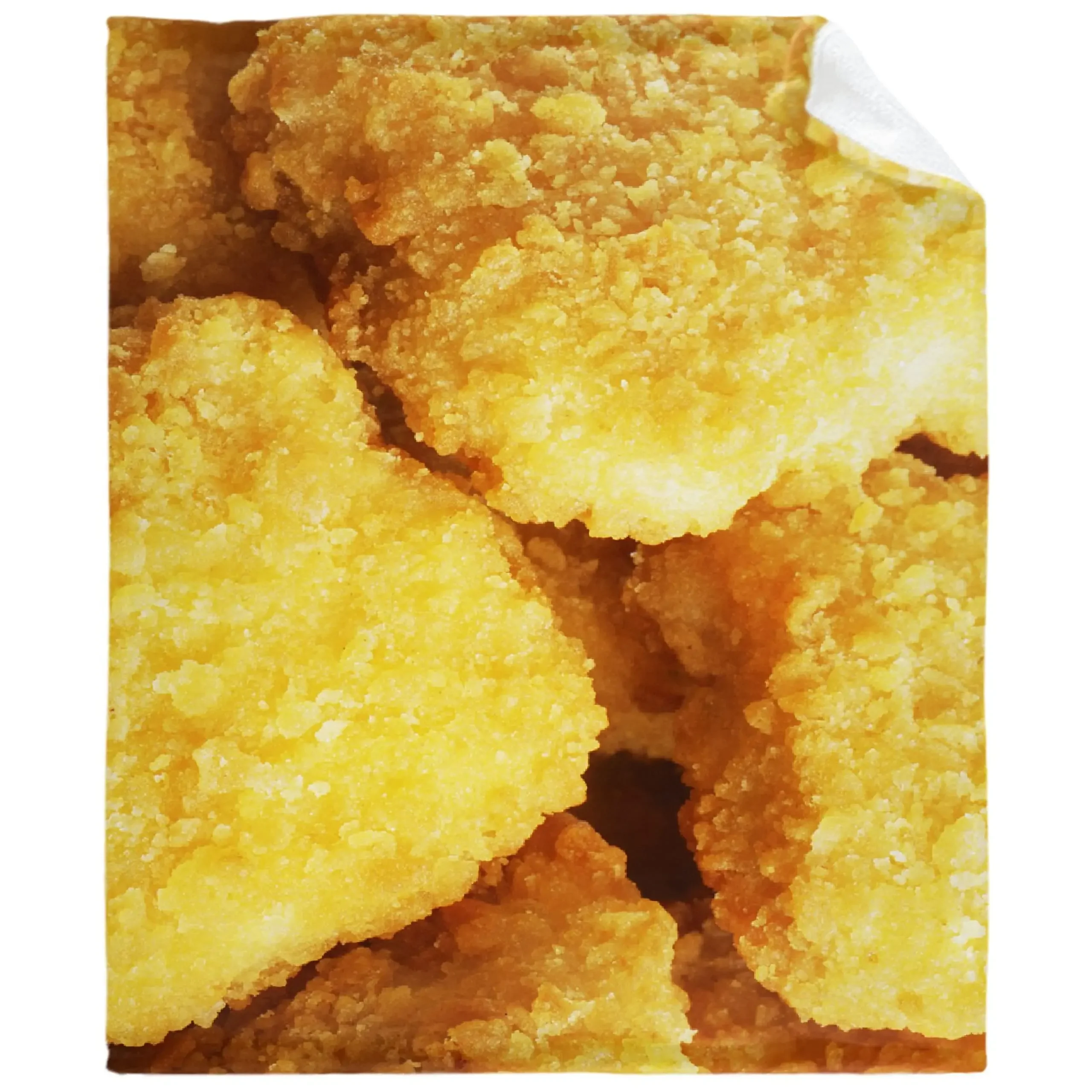 thumbnail image 1 of Manta de franela suave con diseño de nuggets de pollo y deliciosa carne, manta de sofá de comida rápida de estilo occidental para niños, tamaño king y queen, 1 of 5