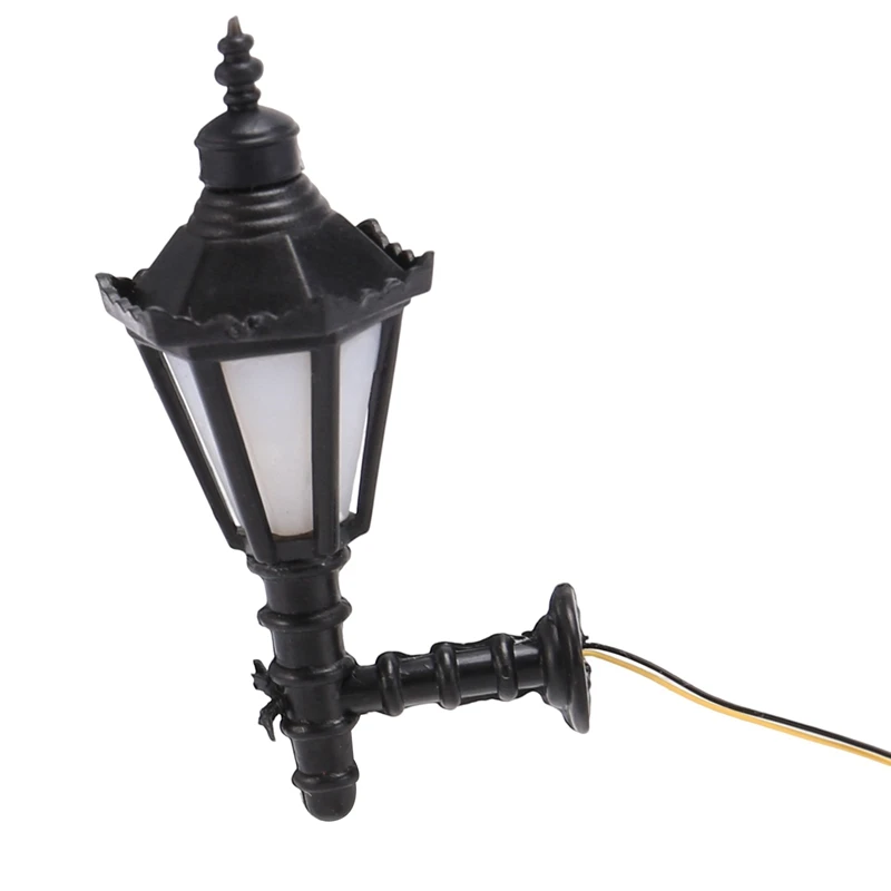 기차 철도 공원 Led 램프 포스트, 벽 조명, 모델 4.3cm, 3V, 정원 램프, 미니어처 풍경, 5 개