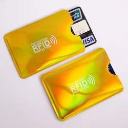 10-Pack RFID Blocking Anti-Scan Card Protectors with Anti-Magnetic Shielding (Gold6)