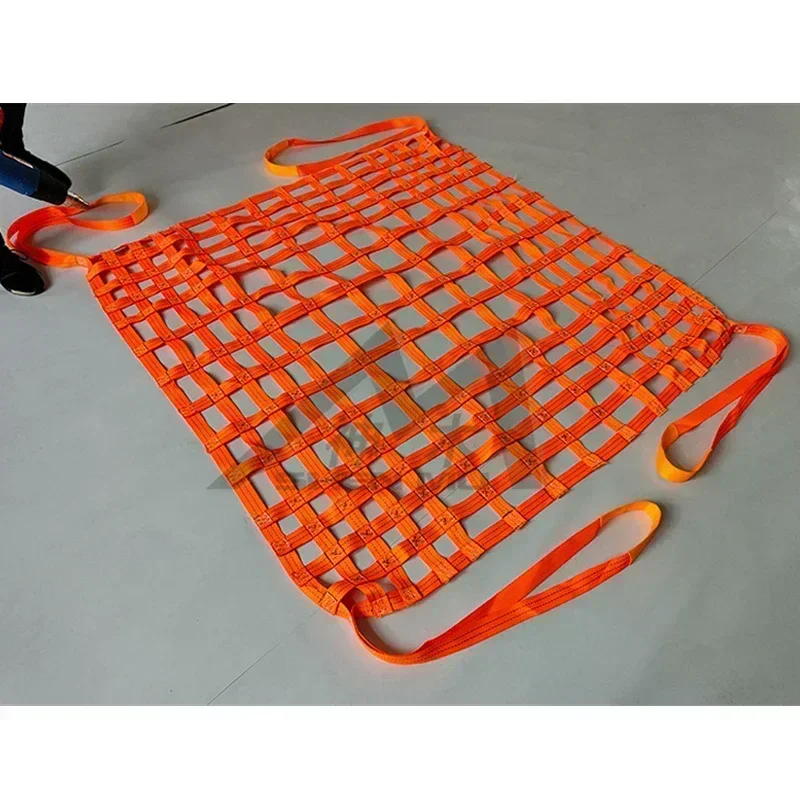 Terminal Bulk Cargo Loading And Unloading Cargo Lifting Net Goods Transfer Hoisting Net Marine Mesh Flat Sling Fall Protection