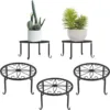 1Pc Metal Plant Stand Flower Pot Base Holder Stool for Home Garden Indoor Outdoor Flower Plant Display Bonsai Holder 5