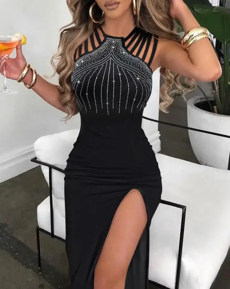 Vestido Largo Multifuncional Con Tirantes Ajustables - Sin Espalda, Poliéster, Varios Estilos