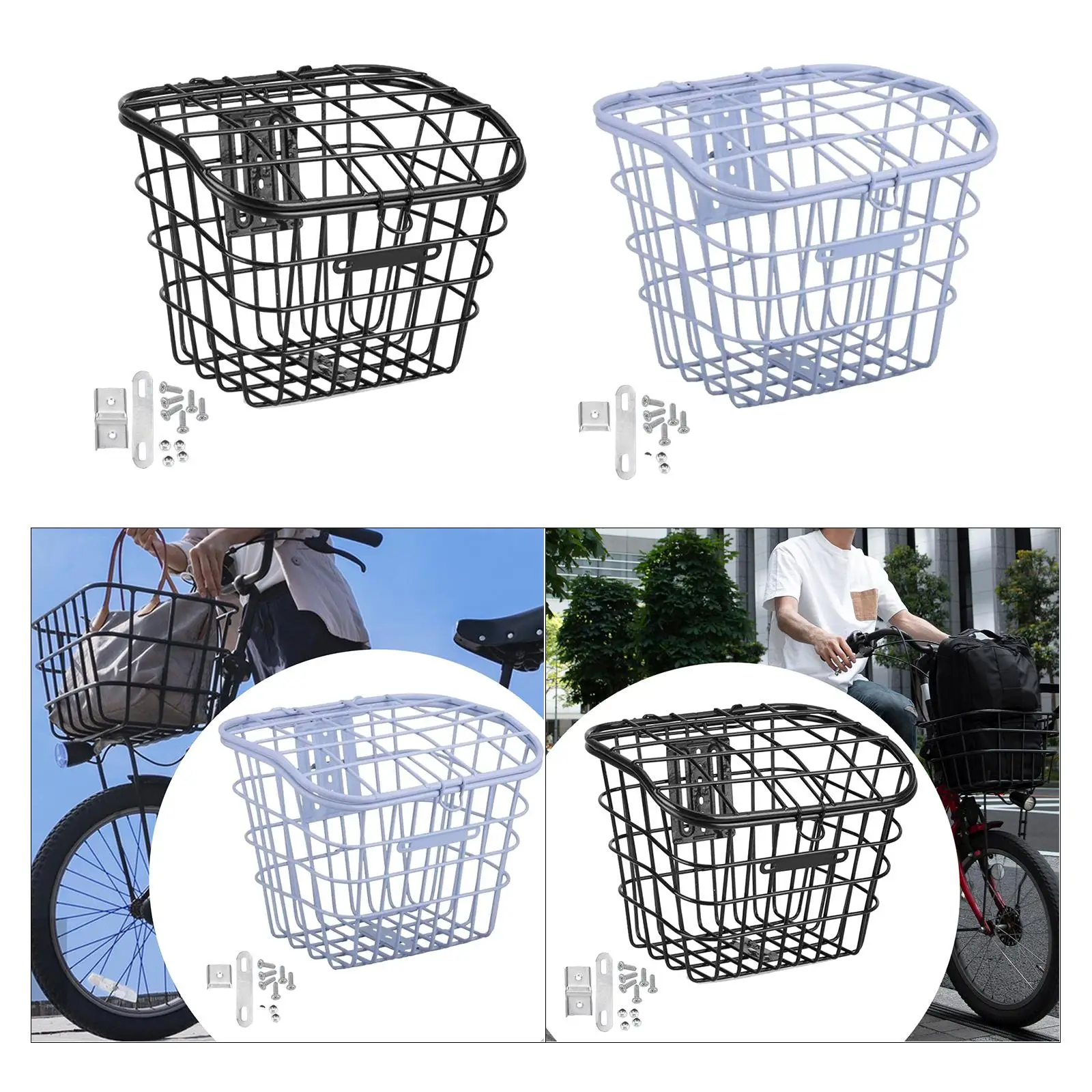 Front Bike Basket with Lid Biking Dogs Carrier Easy Install Bicycle Basket for Luggage Mountain Road Bikes Travel Camping Hiking Front Bike Basket with Lid Biking Dogs Carrier Easy Install Bicycle Basket for Luggage Mountain Road Bikes Travel Camping Hiking