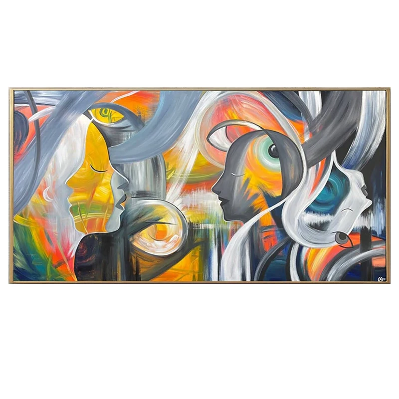 Pinturas al óleo en lienzo pintadas a mano, cuadros abstractos modernos y  grandes, decoración del hogar, cuadros artísticos de pared, cuadros baratos,  000015 - AliExpress