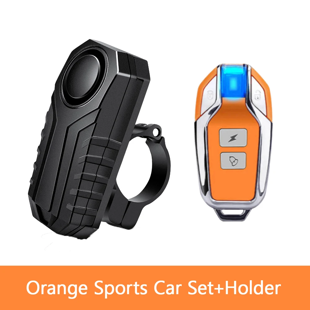 Motorcycle and Bicycle Anti-Theft Wireless Alarm System with Remote Control and Waterproof Design, 113dB Security Alert