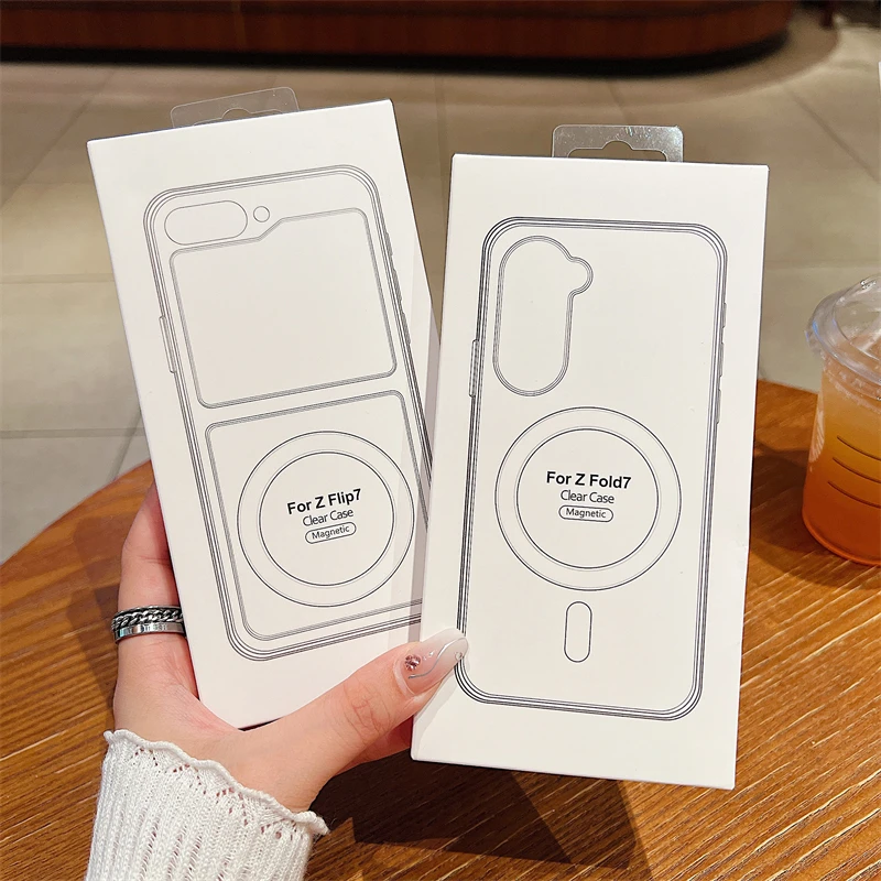 Premium Magnetic Clear Case with Wireless Charging and Shockproof Protection