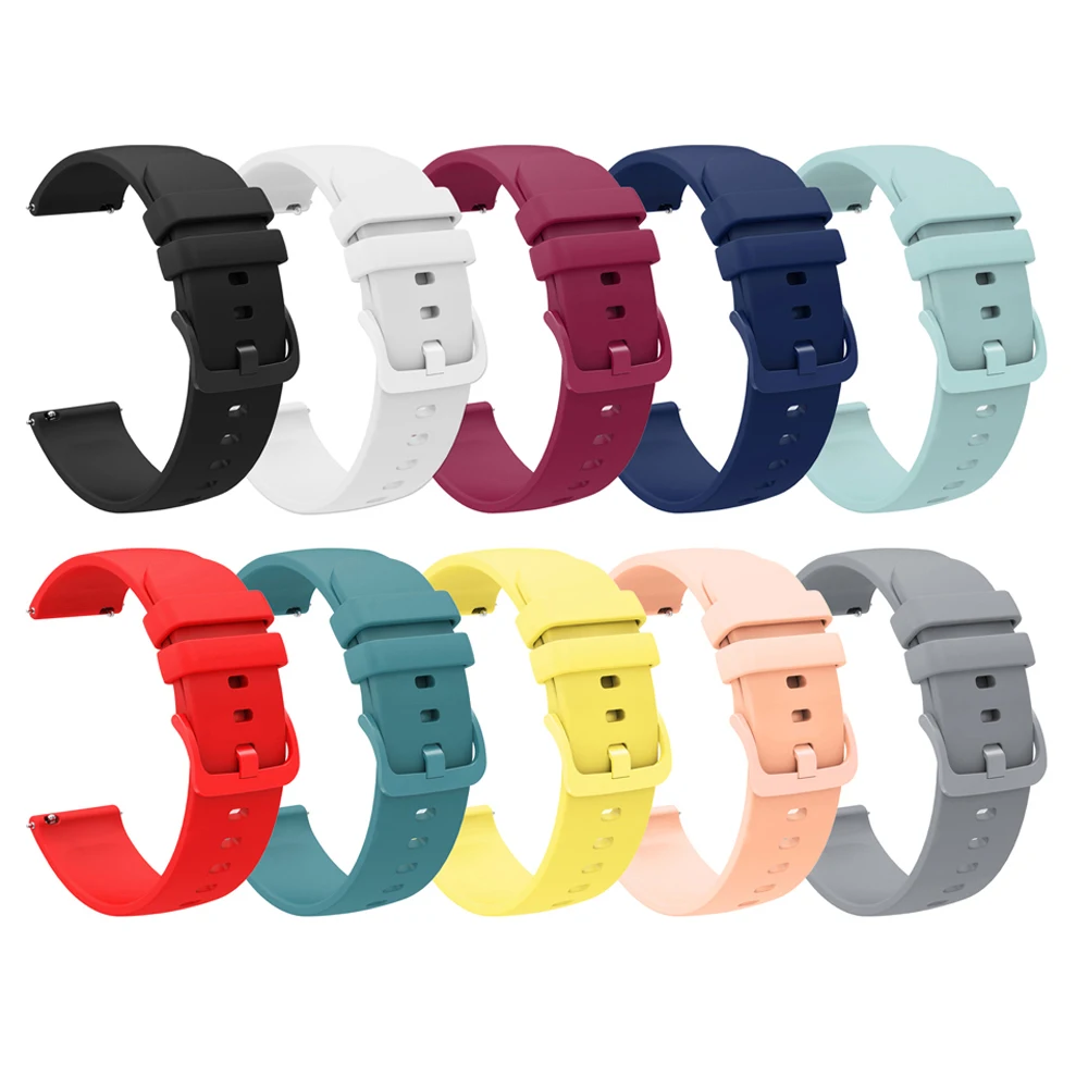 Premium 18mm Silicone Watch Band with Metal Strap