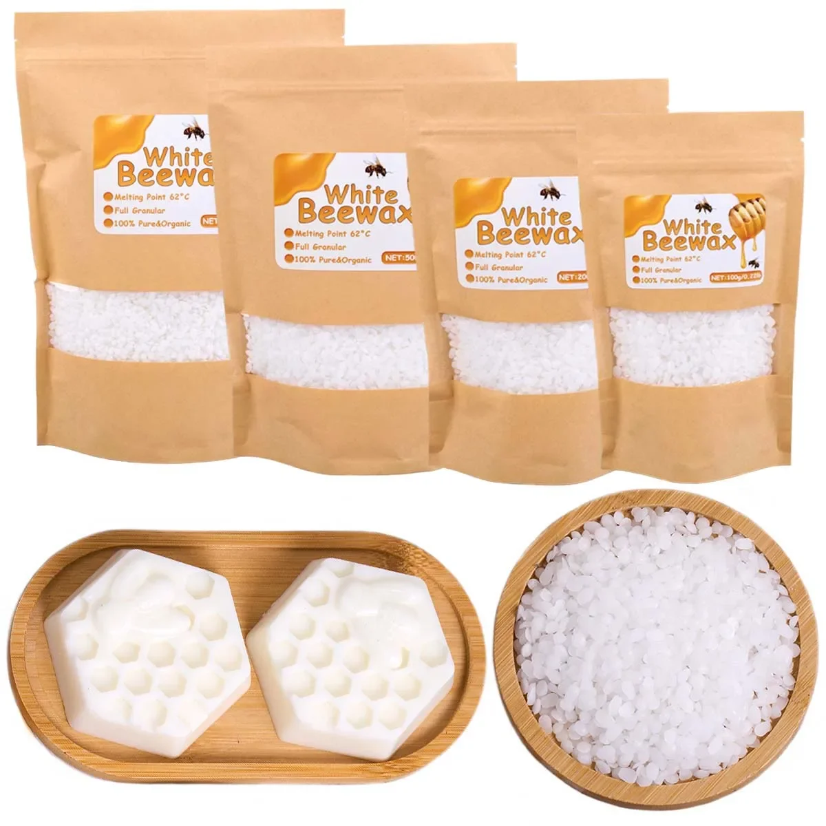 Pure White Beeswax Granules 6