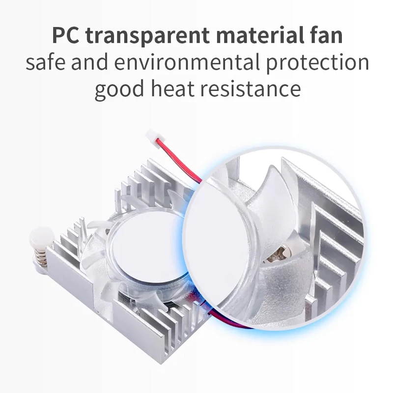 Orange Pi 5 Plus Integrated Aluminum Cooling Fan Fin Radiator All In One Active Passive Cooler for OPI 5 Plus