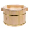 Wooden Barrel Sushi Rice Bucket Buckets Serving Container Food Containers with Lids 4