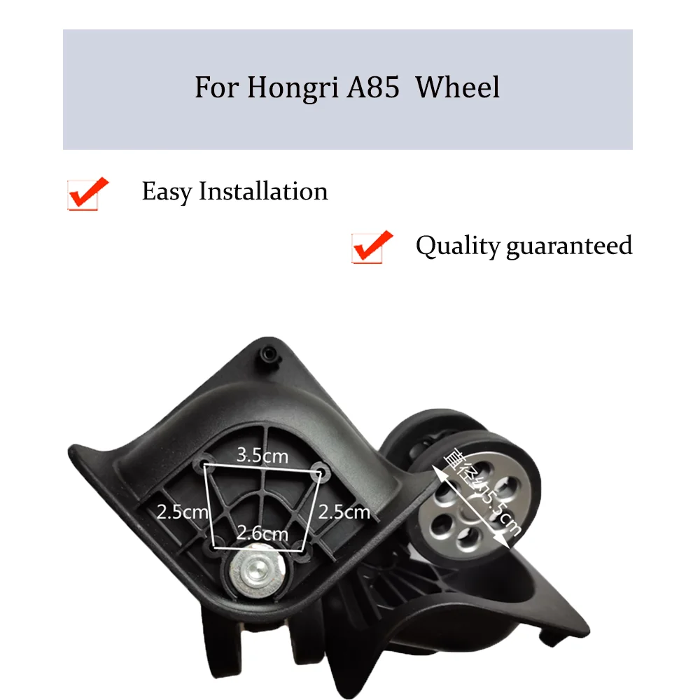 For Hongri A85 Nylon Luggage Wheel Trolley Case Wheel Pulley Sliding Casters Universal Wheel Repair Slient Wear-resistant