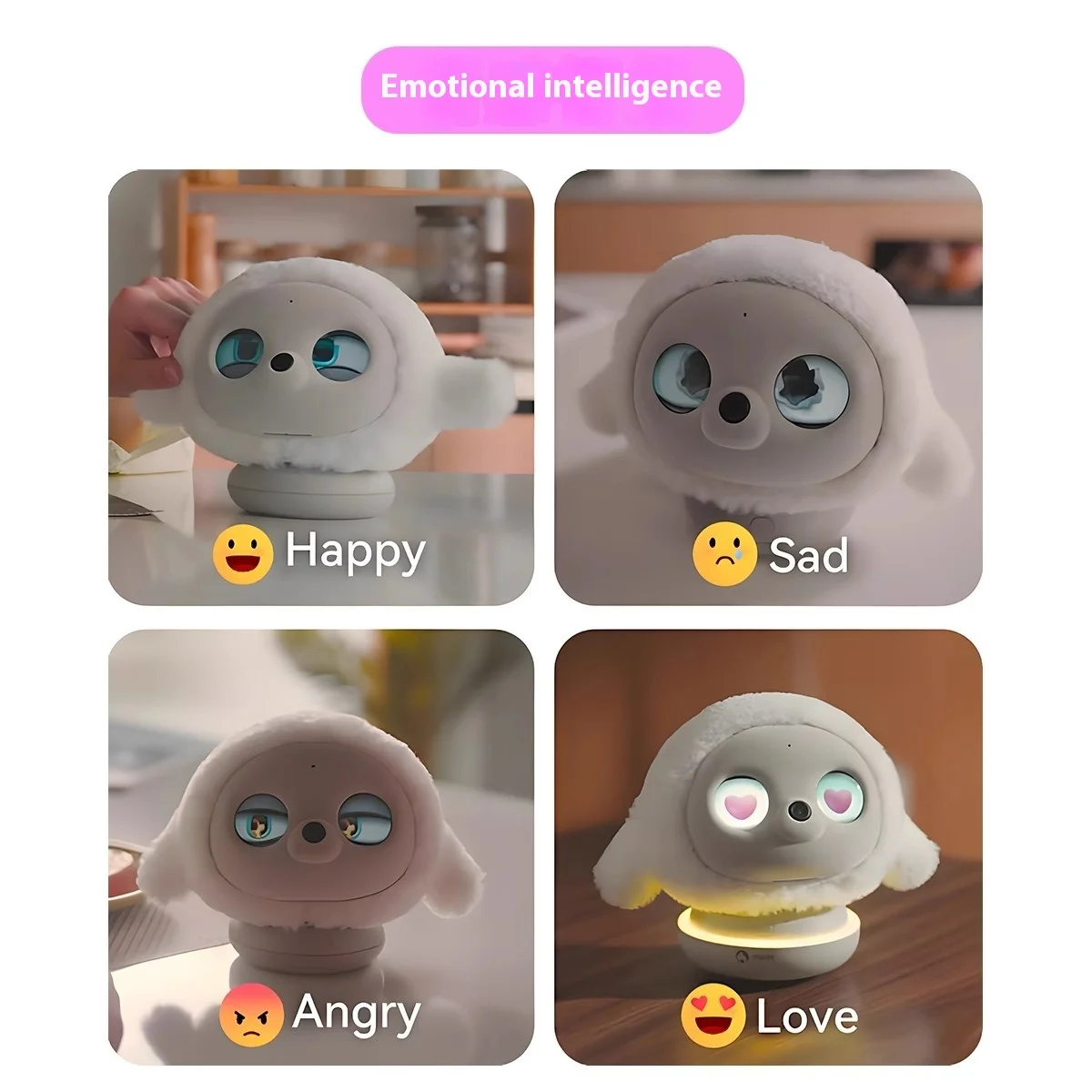 Ropet Smart Robot Toys Ai Dialogue Emotional Companion Pet Face Recognition Touch Sensing Desk Intelligent Robot Gifts