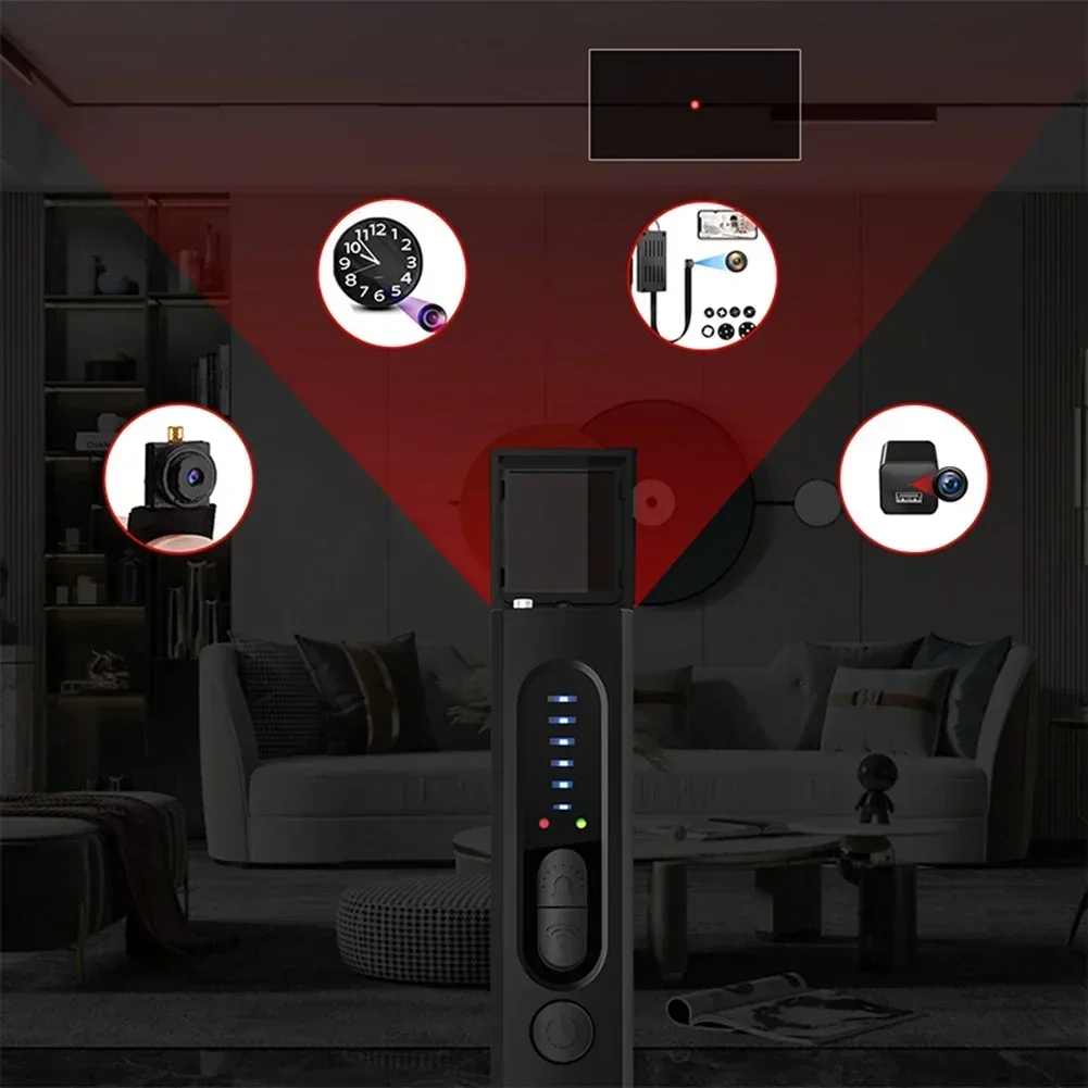 Tracker Listening Hidden Camera Detector Anti-Spy Car GPS Device Bug RF Wireless All Signal Scanner Gadget Security Protection
