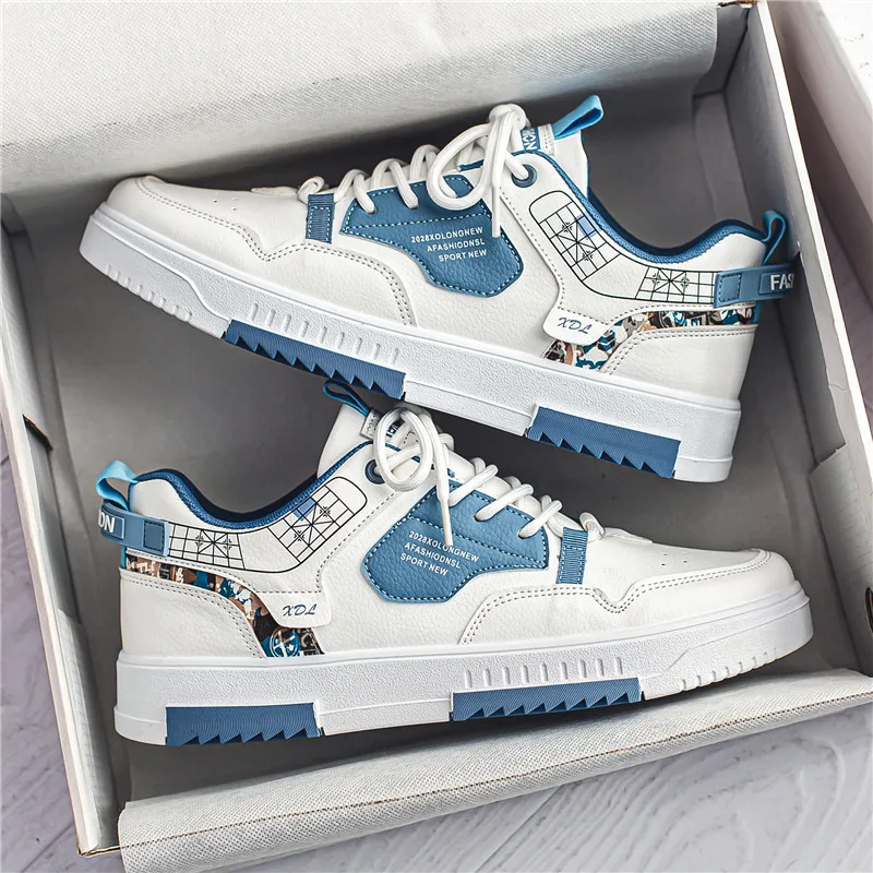 

Trend Men Shoe Autumn New Men Sport Shoe Leather Casual Shoe Allmatch Board Shoe Skate Shoe Original Men Sneaker Men Tennis Shoe