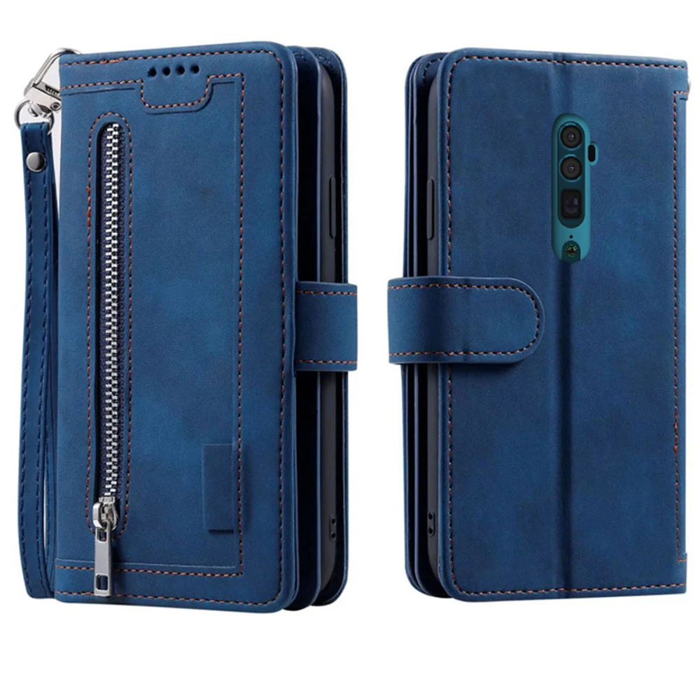 Luxury Zipper Wallet Case with Card Slots & Wrist Strap for Smartphones - Carnival Edition