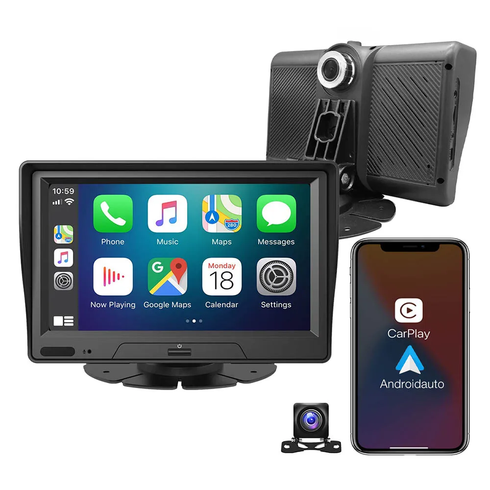 Universal Wireless Apple CarPlay Android Auto 7 Dashboard