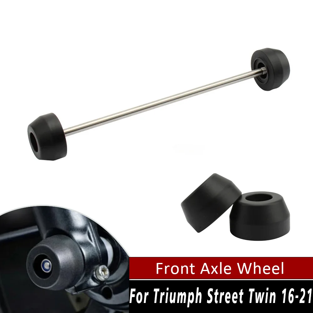 

Front Axle Wheel Fork Crash Slider Protector For Triumph Street Twin Thruxton 1200 Bonneville T120 Black 2016-2019 2020 2021