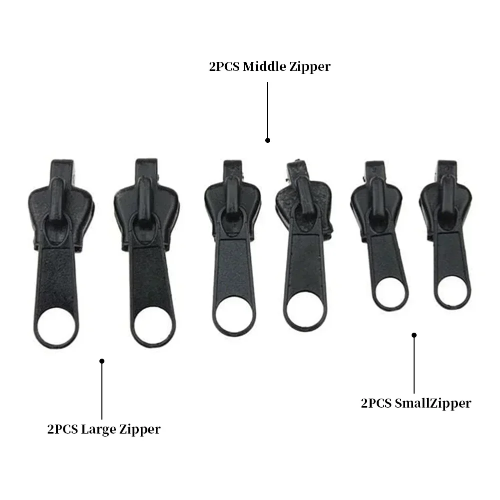 24pcs nový okamžitý na zip univerzální okamžitý konstatovat na zip oprava souprava náhrada zip posuvníku zubů záchranné nový design pro DIY šít