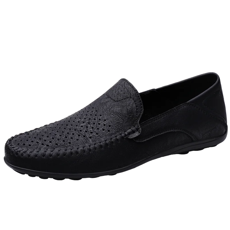 Split Leather Men Loafers Slip On Flats Casual Shoes For Men Moccasins Super Soft Men Footwear For Summer And Spring