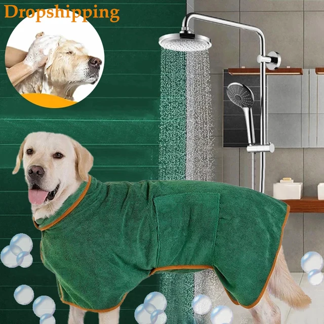 Dog Bathrobe Towel Bath Robe Pet Bathrobe Drying Coat Absorbent Towel For Large Medium Small Dog Super Fast Dry Soft Adjustable