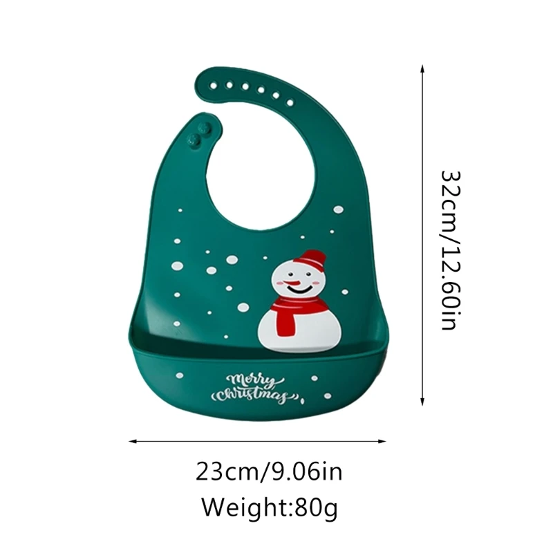 

M76C Silicone Baby Bibs for Babies Toddlers Unisex Soft Adjustable Fit Waterproof Feeding Bibs with Food Catcher Pocket