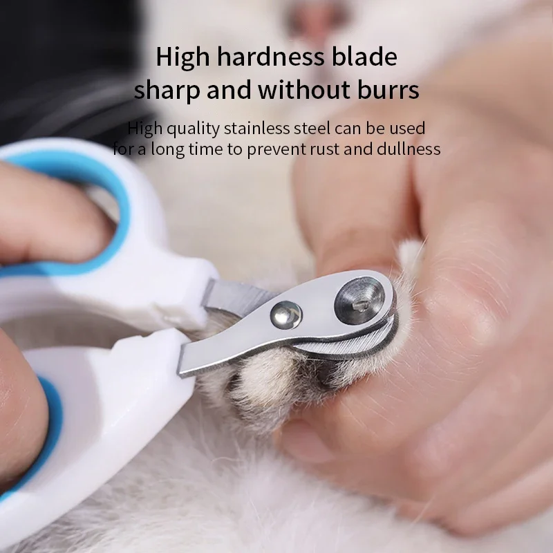 Professional Dog Nail Clippers Pet Nail Scissor Ergonomic Anti-slip Double Circular Cut Hole Puppy Pet Nail Cutter Cat Grooming Tool for Kitten