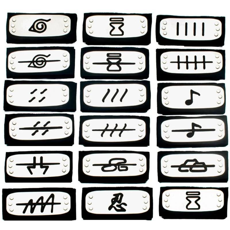 24 style Anime Narutos Accessories Headbands Guard Ninja Akatsuki Sasuke Kakashi Head Belt Cosplay Props Kids Toys Cool Gift |