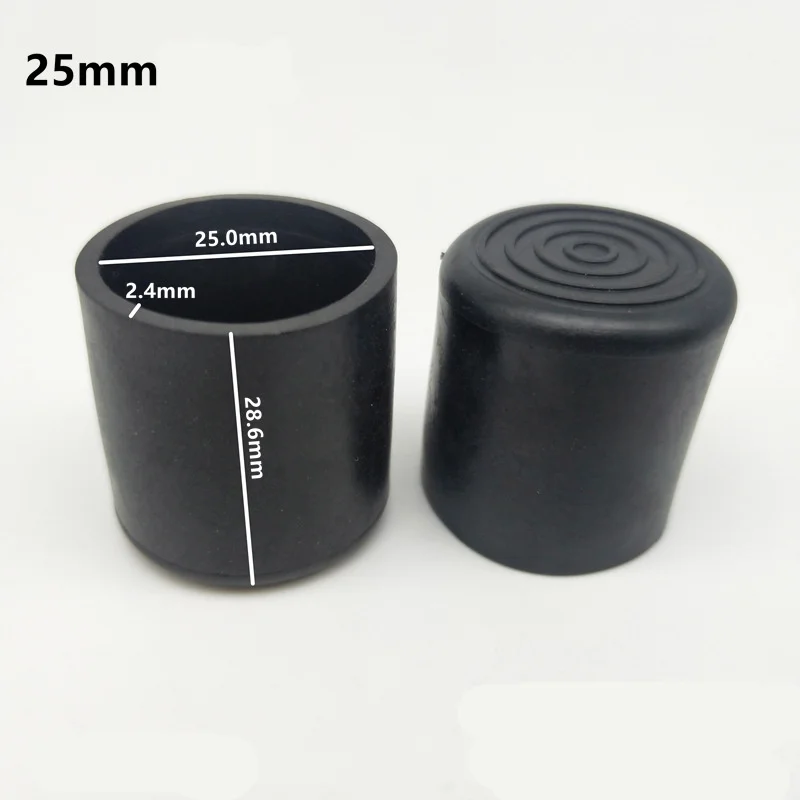 Rubber Chair/Furniture Leg Tips - 16-Pack Floor Protectors