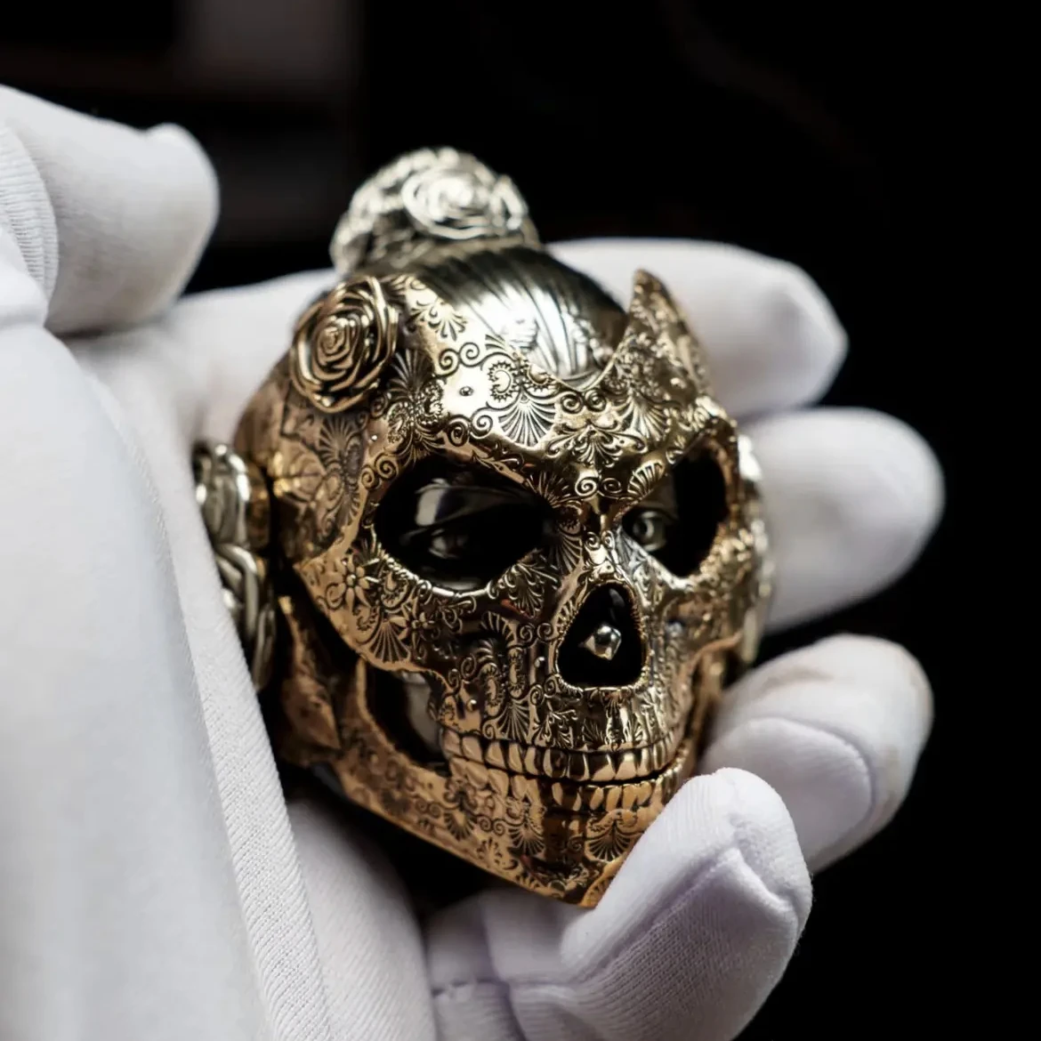 Enchanter マスク金属真鍮フィジェットスライダースピナー EDC