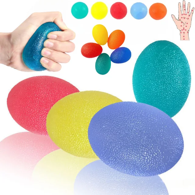 Hand Grip Strength Training Expander Adults Kids Gym Fitness Finger Exerciser Wrist Rehabilitation Stress Relief Silicone Ball