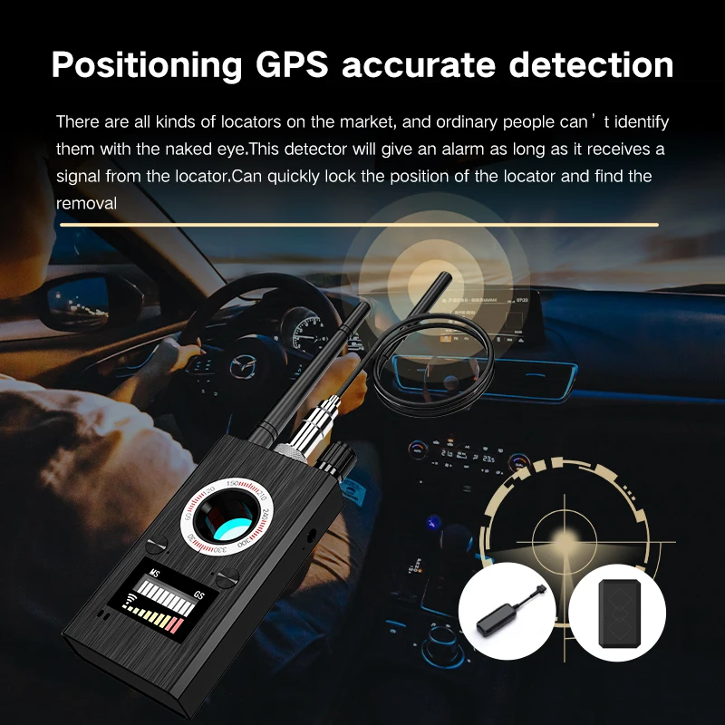 T9 Hidden Camera Detector Anti-spyware Mini Cam Spy Garget Bug RF Wifi Signal Scanner Hotel Travel Security Protect GPS Finder