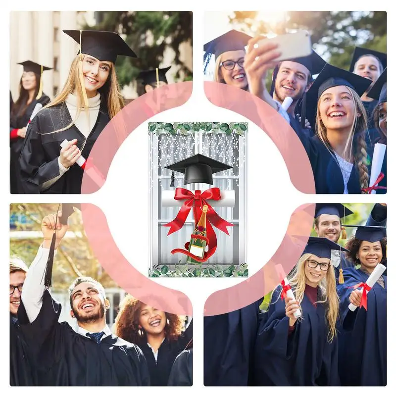 Graduation Door Banner Graduation Season Photo Backdrop 32x48 Inch Congrats Grad Graduation Backdrop Home Party Decorations