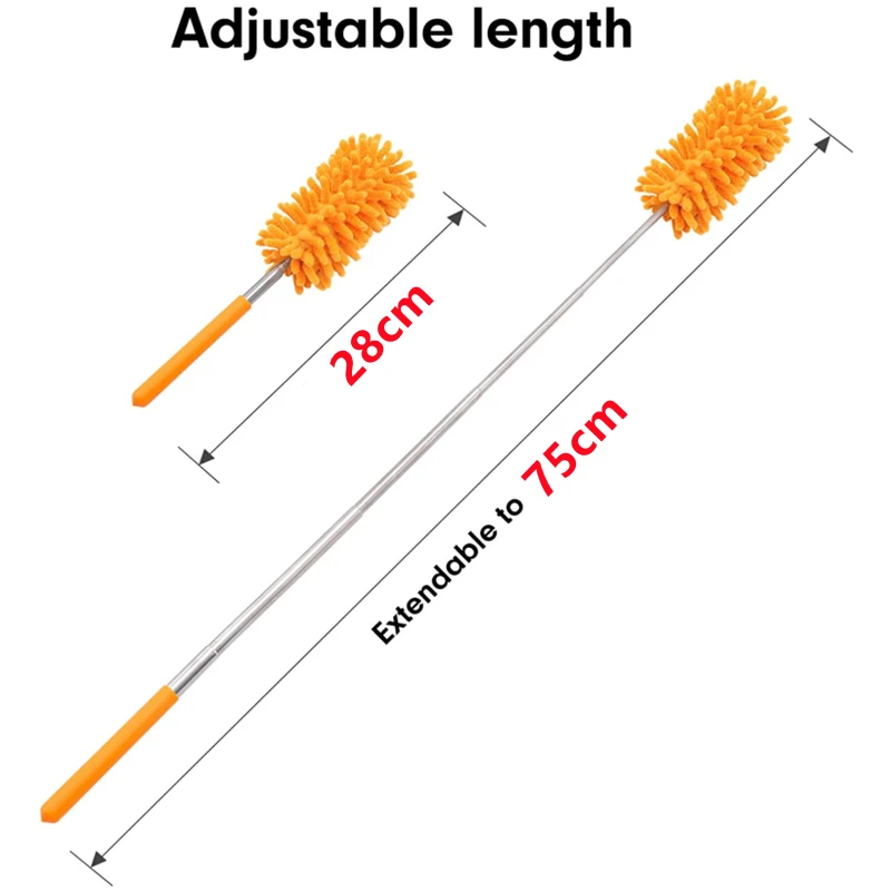 Retractable Microfiber Duster Brush Cleaning Tool Retractable Duster Microfiber Duster Brush Microfiber Dust Brush Telescopic Duster Brush Telescopic Dust Brush Telescopic Dust Remover