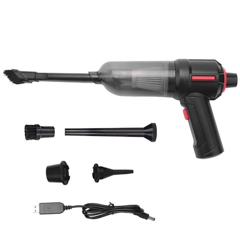 

Compressed Air Duster & Mini Vacuum Keyboard Cleaner 3-In-1 Portable Vacuum Cleaner