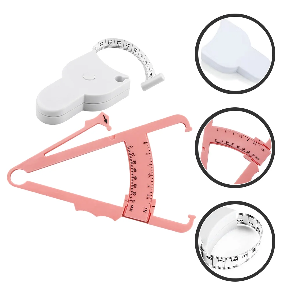 Automatic Telescopic Tape Measure Body Fat Pinch Test Skinfold
