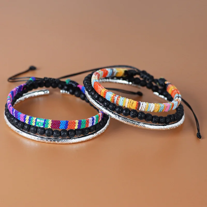 35 Braccialetti Amicizia In Corda Intrecciata - Regolabili, Colorati, Unisex - Per Donne E Uomini - Foto 6