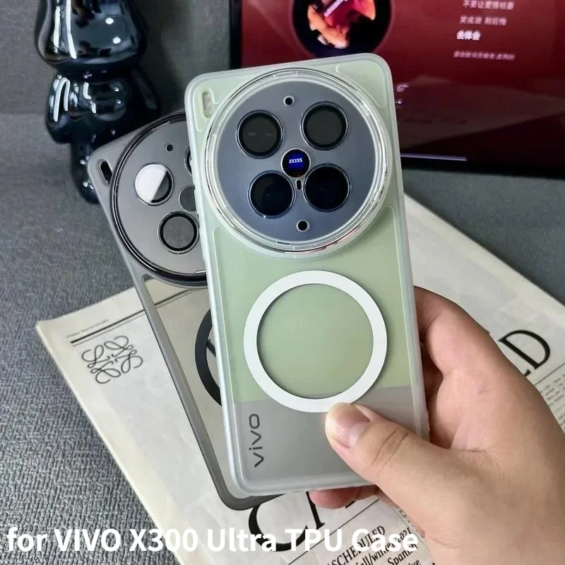 Elegant Transparent Soft TPU Phone Case with Magnetic Camera Protection