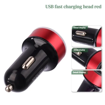 Caricabatteria da auto Adattatore a ricarica rapida con 2 porte USB con display digitale Caricabatterie per sistema di accensione e avviamento Dispositivi elettrici