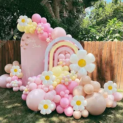 152Pcs Macaron Candy Colored Balloon Garland Arch Daisy Foil Balloon Girl Princess Birthday Party Wedding Decoration Baby Shower