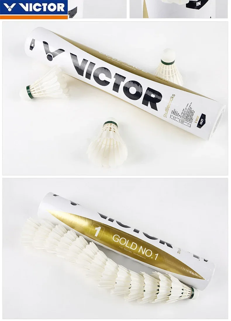 VICTOR Golden No. 1 Badminton Flight Stable and Durable Professional Competition Ball Sports Training Badminton