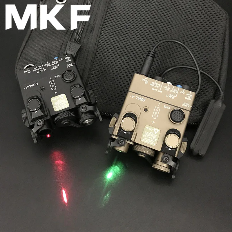 sotac Full Metal DBAL-A2 Green Laser Sight Advance 2 Visible / IR Dual Beam Aiming PEQ-15 Flashlight Infrared Laser Weapon light