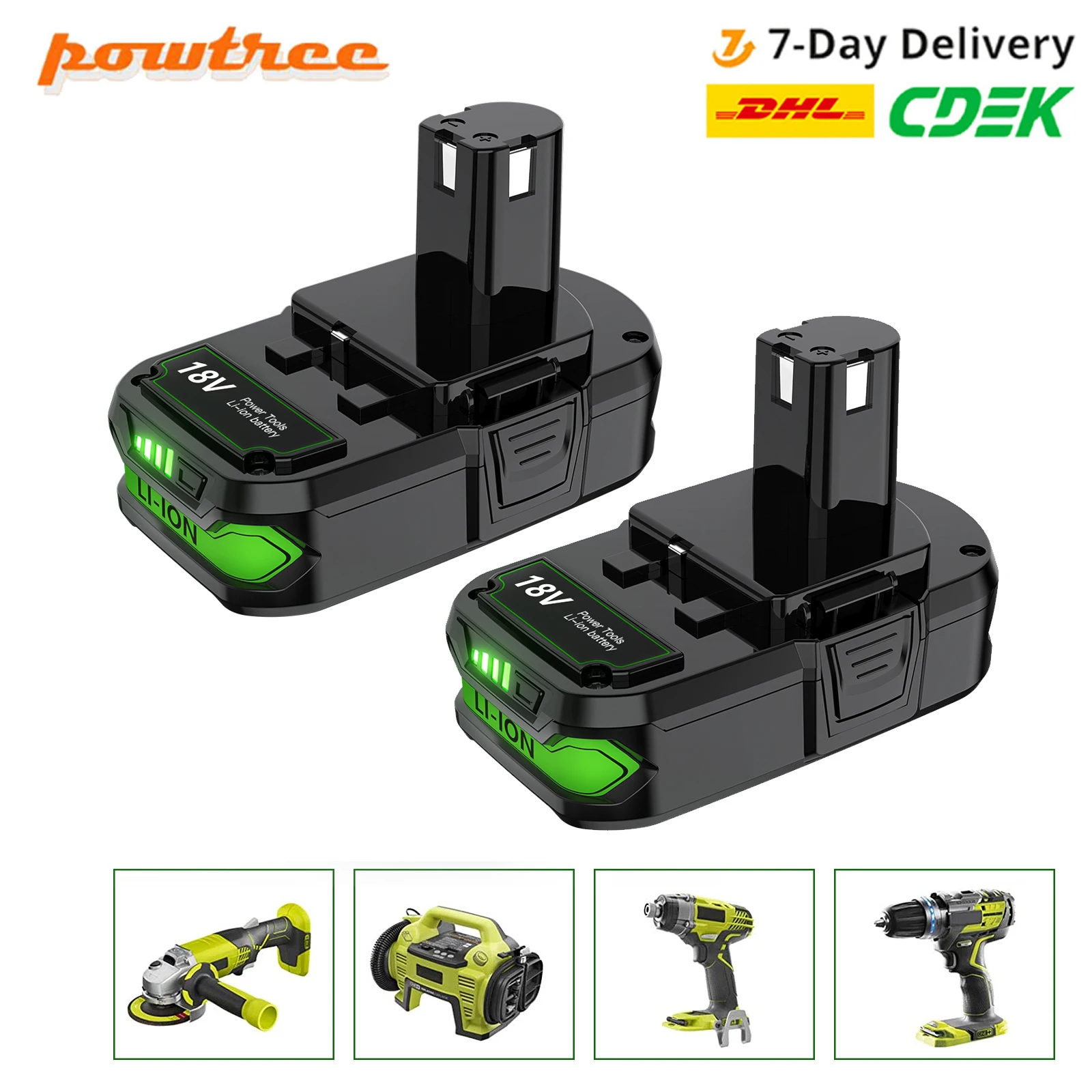 3000mAh 18V Rechargeable Battery For Ryobi P107 P105 P104 P103 P102