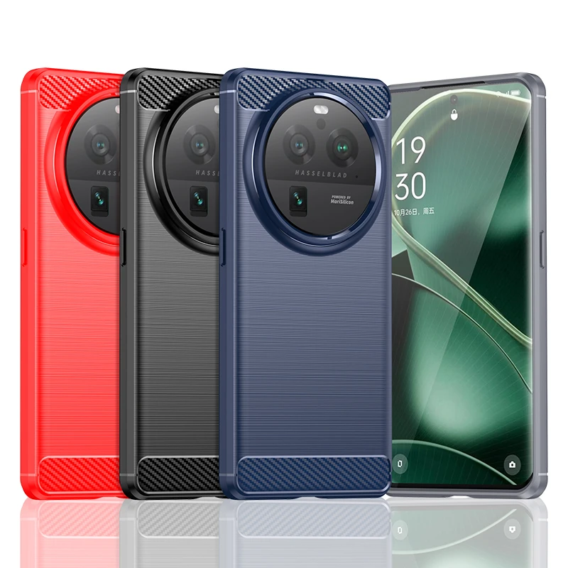 Per Oppo Find X6 Pro Custodia Cover Oppo Find X6 Pro Capas In Fibra Di Carbonio Antiurto Posteriore Tpu Soft Cover Oppo Find X 6 X6 Pro Fundas